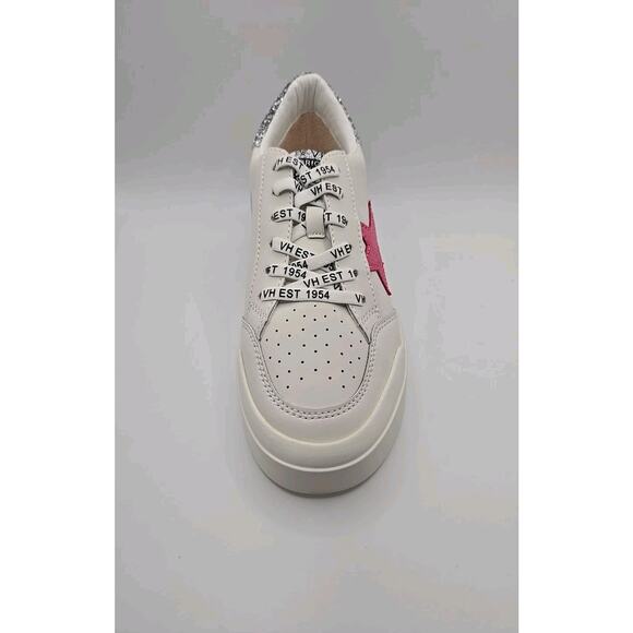 Vintage Havana Womens Laser 1 Trainer Low Sneaker Shoes White Pink Size 8.5 - Picture 3 of 6